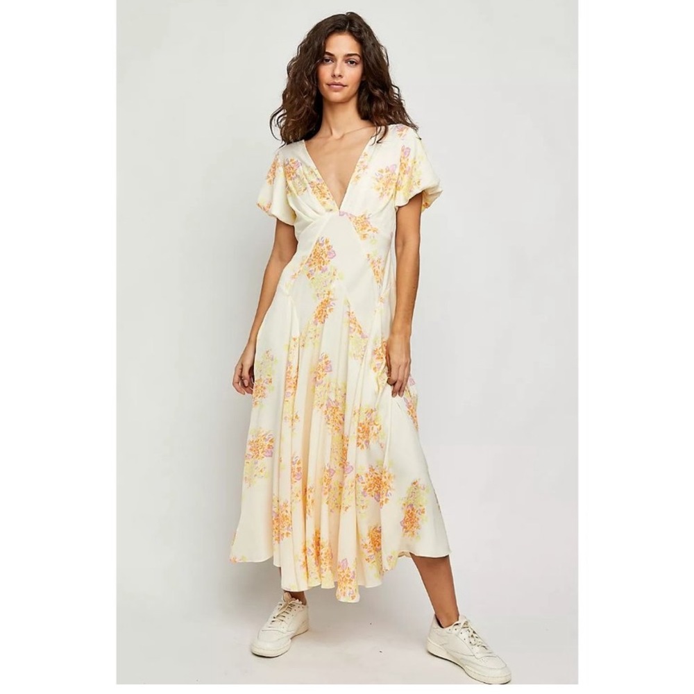 Free People Laura Floral Midi Dress